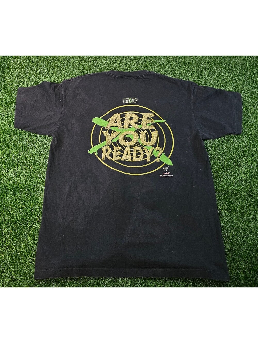 Vintage WWF D-Generation X 'Are You Ready?' Black Graphic T-Shirt Large 22x29